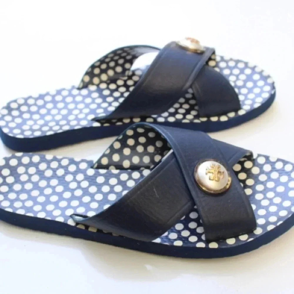Tory Burch Black and White Sandals - Picture 14 of 16